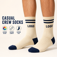 Chaussettes Jacquard à Rayures Personnalisées avec Logo Glacier, Vente en Gros, Faible MOQ, OEM, Marque Privée, Haute Qualité, Chaussettes Mi-Mollet pour Hommes et Femmes
