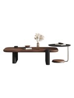 Table basse en bois de style mi-ancien, combinaison rectangulaire, mobilier de salon, petit appartement, luxe léger, haut de gamme, nouveauté