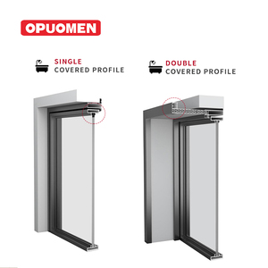 Porta per Bagno d'Hotel Moderna con Telaio in Alluminio, Vetro Grigio Trasparente a Doppia Faccia con Indicatore di Livello dell'Olio, Impermeabile - Product Image 5