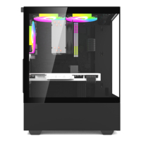 ATX PC OEM todo en uno personalizado con pantalla LCD de temperatura a prueba de polvo plexiglás RGB Gaming Computer Case