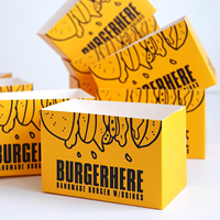 Plateau à pain en papier Croissant Emballage jetable Boîte à lunch Frites Burger Sandwich Plateau de cuisson Boîte conteneur