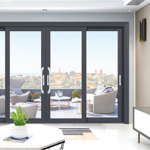 Porte <span class=keywords><strong>coulissante</strong></span> extérieure en aluminium à double vitrage Low-E insonorisée, fenêtres et portes standard, noir, Australie - Product Image 5