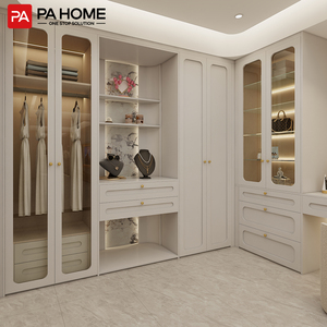 Armario Modular Moderno de Madera con Cajones, Estantes y Barra para Colgar Ropa - Product Image 1