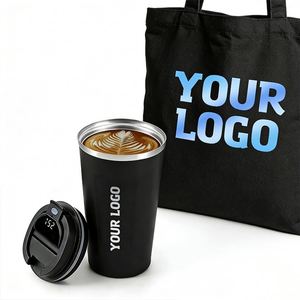 Wholesale Custom Logo 380ml 510ml Smart Led Temperature Display Cup <b>for</b> Business Promo Gift Stainless Steel Vacuum Coffee Cup - Product Image 1