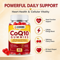 CoQ10 PQG Herbes Ayurvédiques Champignons Adaptogènes Probiotiques Gommes Saveur Cerise Fabrication de Suppléments Marque Privée OEM