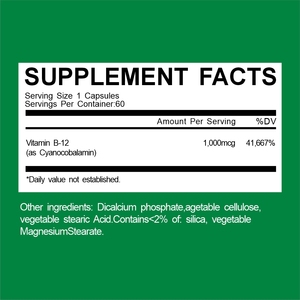 Suplementos Alimenticios Aeglewell Foods, Metil <span class=keywords><strong>B</strong></span>-12, Metilcobalamina 1,000 Mcg, Cápsulas de Vitamina B12 - Product Image 3