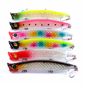 Señuelo de Pesca <span class=keywords><strong>Phantom</strong></span> con Efecto Láser, Señuelo Biónico Tipo Popper de 11.1 cm/13.2 g, Señuelo Artificial de Superficie de Plástico ABS con Anzuelo Emplumado - Product Image 1