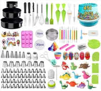 Kit de décoration de gâteau avec plateau tournant de gâteau Kit de fournitures de décoration de plateau tournant de gâteau ensemble buses de cuisson sacs à douille outils de cuisine