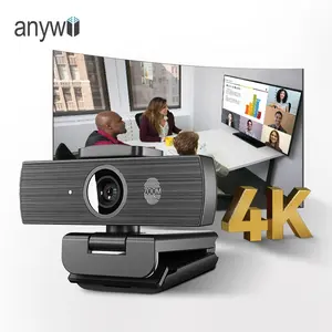 Anywii 4K UHD Webカメラ (ノイズキャンセリングマイク付き) USBプラグWebカメラ (PCコンピューター用) ラップトップYouTube SkypeビデオWebカメラ