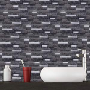 Prêt à expédier aluminium métal et pierre PVC auto-adhésif mosaïque bâton sur dosseret de cuisine - Product Image 6