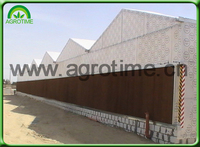 Serre horticole multi-travées CMA1080 de grande taille avec couverture en polycarbonate et structure galvanisée à chaud pour la culture commerciale de légumes