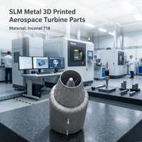 Service de fabrication additive de pièces de turbines aérospatiales imprimées en 3D SLM, métal, Inconel 718, prototypage rapide