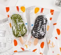 En stock, sachet transparent pour crème glacée, emballage pour sucettes glacées, pochette en plastique, emballage pour chocolat, emballage pour bonbons, emballage pour sucettes glacées, OEM