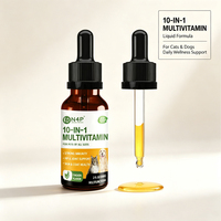 Multivitamines liquides 10-en-1 pour chiens et chats, soutien immunitaire, articulaire, cutané et du pelage, compléments alimentaires et vitamines quotidiens pour animaux de compagnie