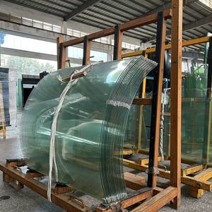 แผ่นกระจกนิรภัยใส6มม. ผนังประตูกระจกนิรภัยแบบโค้ง - Product Image 2