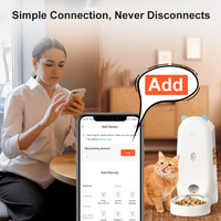 Smart Tuya Pet Feeder Chiens Chats Microchip Télécommande automatique via téléphone portable App PP Matériel Pet Bowl Feeder Caméra