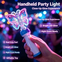 Baguette Magique Lumineuse Papillon Tournant en ABS pour Concerts, Scènes, Soirées, Faveurs et Fournitures en Gros, en Stock