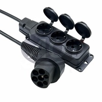 Adaptateur de charge pour véhicule électrique de type 2 à 3 SCHUKO 3 broches 16A avec prise factice certifiée CE, indice de protection IP54