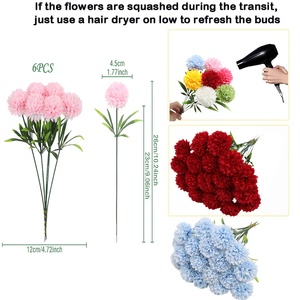 Ramo de <span class=keywords><strong>Flores</strong></span> <span class=keywords><strong>Artificiales</strong></span> de 10 Piezas - Arreglo Realista de Margaritas, Dalias y Crisantemos en Jarrón Blanco para Decoración del Hogar - Product Image 2