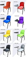 Chaises de bureau modernes en métal empilables avec tablette d'écriture pour salle de formation, idéales pour étudiants, bureaux, hôpitaux, écoles et salles de conférence