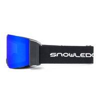 Masque de ski chauffant ultime : lentille cylindrique magnétique, coussinet nasal amovible et sangle réglable pour une performance anti-buée totale