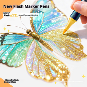 Marcadores Fluorescentes de Alta Capacidad en 6 Colores, Respetuosos con la Vista, con Brillo Suave para Estudiantes, Pinceles de Acuarela - Product Image 4
