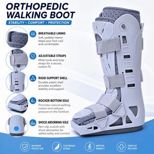 Bota Ortopédica de Alta Calidad a <span class=keywords><strong>Precio</strong></span> de Fábrica para Fractura de Tobillo, Esguince y Recuperación Postoperatoria, Transpirable y Cómoda - Product Image 1