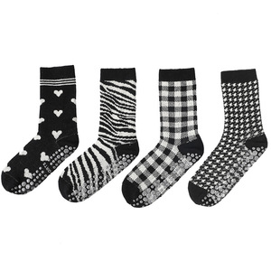 High Quality Spring and Autumn New Cotton Lattice <strong>Socks</strong> Black Unisex Size Yoga Pilates Sports Crew Non-Slip Floor <strong>Socks</strong> - Product Image 5