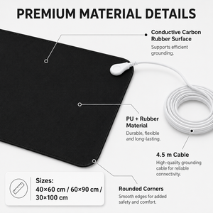 Alfombrilla de Conexión a Tierra ISO, Alfombrilla Conductora de Carbono para Terapia de Conexión a Tierra, Almohadilla de Conexión a Tierra para Dormir, Alivio del Dolor, Bienestar, Jinke JK-EP77 - Product Image 3