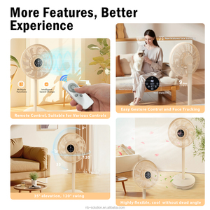 Humantracking12/16 inch xách tay Inverter gấp bệ tháp Fan shaftless thiết kế với trong nhà/ngoài trời chức năng làm mát - Product Image 6