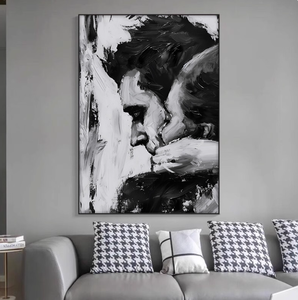 Beso pintura al óleo abstracta para porche <span class=keywords><strong>Mural</strong></span> decorativo para puerta <span class=keywords><strong>de</strong></span> entrada pasillo viento personaje dormitorio pinturas - Product Image 6