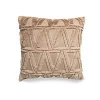 Housse de coussin en polyester à motif géométrique moderne nordique unique Innermor, à rayures carrées, fermeture éclair, tissée