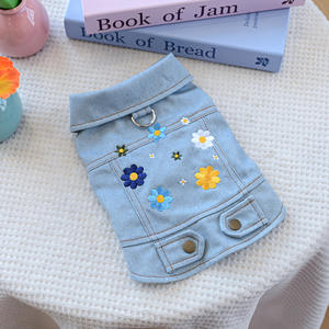Abbigliamento per Animali Domestici, Gilet in Denim alla Moda per Cani e Gatti, Giacca in Jeans per Cani di Piccola Taglia - Product Image 5