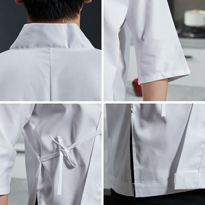 Dangri Overol Ropa DE TRABAJO Uniformes Cocina Maestro Uniforme DE TRABAJO Restaurante Manga corta Uniforme de cocina para Chef Mujer - Product Image 2