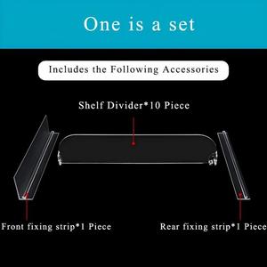 10 pièces un ensemble de présentoirs de vente au détail diviseur de produit diviseur d'étagère de bouteille - Product Image 2