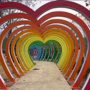 Светодиодный туннельный светильник DMX512 из нержавеющей стали в форме сердца, RGB, IP65, DC24V/12V, <span class=keywords><strong>3</strong></span> года гарантии, декоративное цветное освещение - Product Image 2