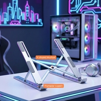 Support portable ergonomique pliable pour ordinateur portable, réglable multi-angles, en aluminium
