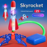 Lanceur de fusées lumineuses en plastique pour enfants, style TikTok, à pédale, pour l'extérieur, pour 0-24 mois