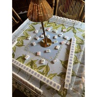Tapis de Mahjong Portable de Luxe Moderne en Cuir 31,5x31,5 po Série Tigredetartan Queen Bee American Games en Stock
