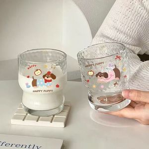 Taza de café de vidrio premium, ideal para Instagram, con un estilo creativo y único de dibujos animados, adecuada para uso doméstico, estudiantes y para Americano helado. - Product Image 5
