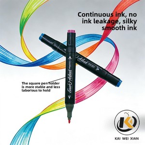 Marqueur à double pointe à base d'eau pour la peinture et la conception, 30/36/48/80/100/120/168 couleurs, stylos de <span class=keywords><strong>dessin</strong></span> artistique pour étudiants - Product Image 3