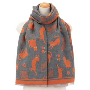 Bufanda de cachemira para mujer, estilo otoño e invierno, chal grueso y cálido, doble uso, estilo babero, a la moda, largo y versátil - Product Image 1