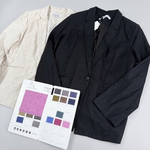 Áo <span class=keywords><strong>Blazer</strong></span> 100% Linen Nữ, Phong Cách Thường Ngày, Dáng Rộng, Áo Khoác Cỡ Lớn, Màu Tùy Chọn, Chất Liệu Linen Thoáng Khí - Product Image 1