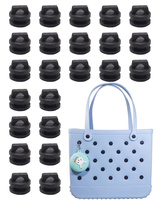 Accessoires de sac avec logo personnalisé insigne en PVC épingle en silicone sac à main sac fourre-tout insérer des breloques accessoires pour sacs de plage Silcine