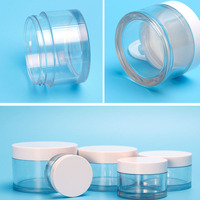 Pot cosmétique en plastique PET 50g, personnalisable avec logo, vide, avec couvercle à vis, pour soins corporels et soins de la peau