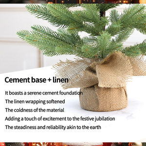 New <strong>Christmas</strong> Decorations PE Burlap-Wrapped Base <strong>Mini</strong> Desktop <strong>Christmas</strong> Tree Room Desktop Living Room Decoration - Product Image 6