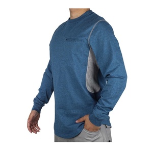 T-Shirt Senza Bottoni a Vestibilità Ampia 6OZ FR (FRC6022 Blu Scuro) Design Traspirante Ventilato NFPA2112 Protezione <span class=keywords><strong>Antincendio</strong></span> - Product Image 1