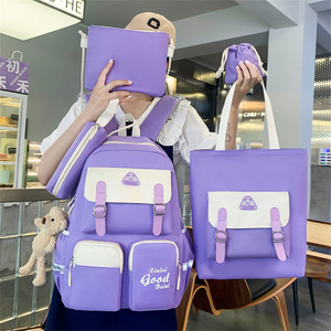 Mochila transfronteriza para niñas, estilo escolar, estudiantes de primaria y secundaria, conjunto de bolsos, versión coreana, Tutoria de gran capacidad - Product Image 2