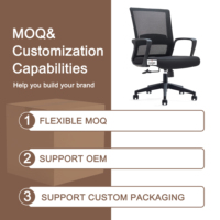 Chaise de bureau ergonomique moderne en maille de haute qualité, réglable en hauteur, pivotante, avec support lombaire et dossier solide