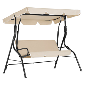 Chaise suspendue de patio moderne à 3 places avec auvent, <span class=keywords><strong>banc</strong></span> suspendu - Product Image 1